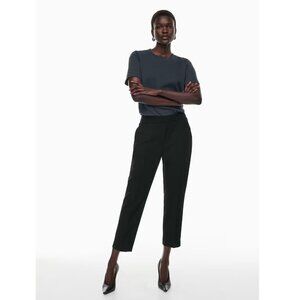 Aritzia Babaton Conan Cropped Pant Mid Rise Black Size 4